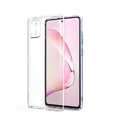 Galaxy A81 (Note 10 Lite) Kılıf Şeffaf İnce Esnek Silikon Kılıf Zipax-Süper