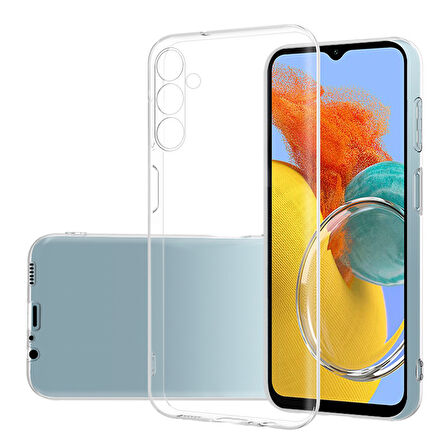 Samsung Galaxy M14 Kılıf Şeffaf İnce Esnek Silikon Kılıf Zipax-Süper