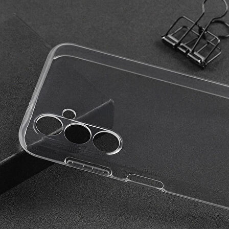 Samsung Galaxy M14 Kılıf Şeffaf İnce Esnek Silikon Kılıf Zipax-Süper