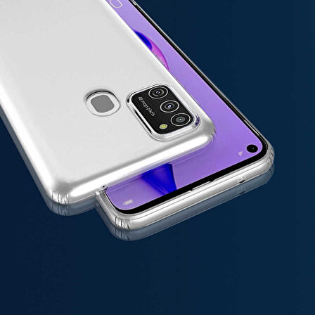 Samsung Galaxy M21 Kılıf Şeffaf İnce Esnek Silikon Kılıf Zipax-Süper