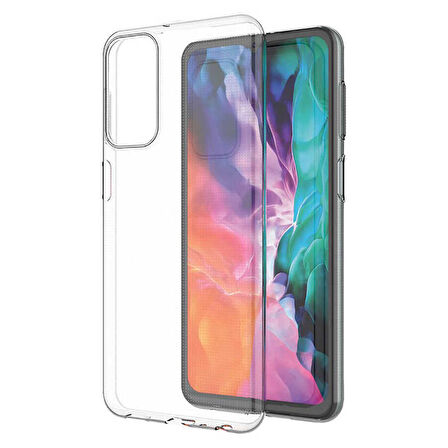 Samsung Galaxy M23 Kılıf Şeffaf İnce Esnek Silikon Kılıf Zipax-Süper