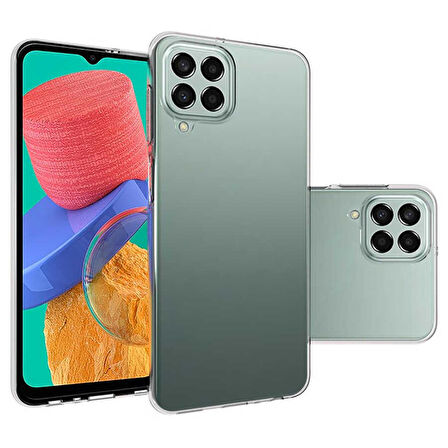 Samsung Galaxy M33 Kılıf Şeffaf İnce Esnek Silikon Kılıf Zipax-Süper