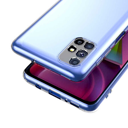Samsung Galaxy M51 Kılıf Şeffaf İnce Esnek Silikon Kılıf Zipax-Süper