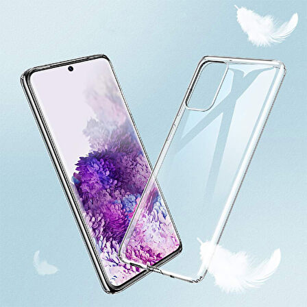 Samsung Galaxy S20 Kılıf Şeffaf İnce Esnek Silikon Kılıf Zipax-Süper