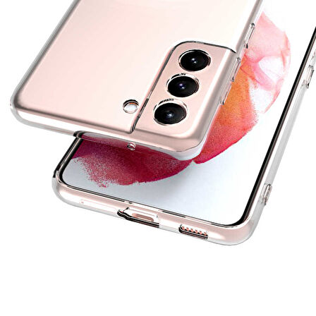 Samsung Galaxy S21 Kılıf Şeffaf İnce Esnek Silikon Kılıf Zipax-Süper