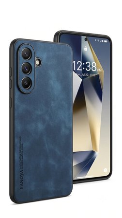 Samsung Galaxy S24 Fe Uyumlu Kılıf Deri Görünümlü Şık Tasarım Hlt-Hide