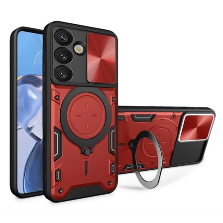 Samsung Galaxy S25 Uyumlu Kılıf Darbe Emici Kamera Korumalı Standlı Hlt-Armor
