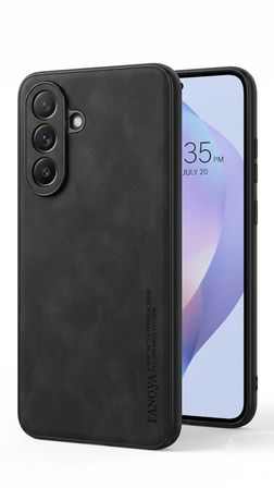 Samsung Galaxy S25 Uyumlu Kılıf Deri Görünümlü Şık Tasarım Hlt-Hide