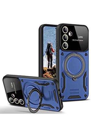 Samsung Galaxy S25 Kamera Korumalı Lensli Magesafe Standlı Azn-JoyLens