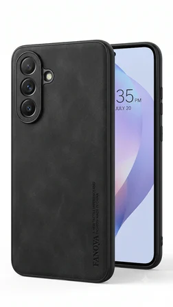 Samsung Galaxy S25 Plus Uyumlu Kılıf Deri Görünümlü Şık Tasarım Hlt-Hide