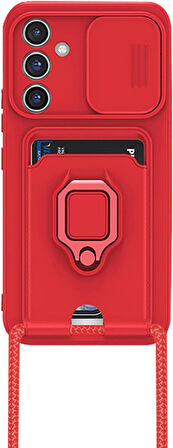 Samsung Galaxy S25 Plus Kamera Korumalı Standlı Kartlıklı Azn-Zuma