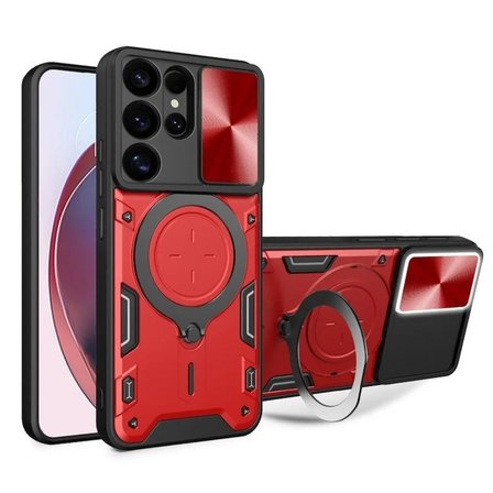 Samsung Galaxy S25 Ultra Uyumlu Kılıf Darbe Emici Kamera Korumalı Standlı Hlt-Armor