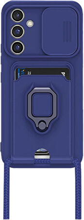 Samsung Galaxy S25 Ultra Kamera Korumalı Standlı Kartlıklı Azn-Zuma