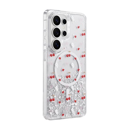 Samsung Galaxy S26 Ultra Uyumlu Kılıf Magesafe Özellikli Desenli Işıltılı Azn-ONG-Misk