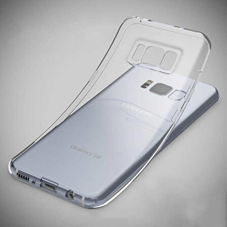 Samsung Galaxy S8 Kılıf Şeffaf İnce Esnek Silikon Kılıf Zipax-Süper