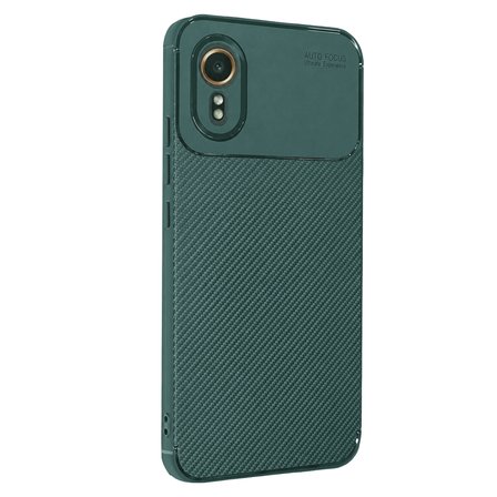 Samsung Galaxy XCover 7  Uyumlu Kılıf Soft Karbon Görünüm Esnek Silikon Azn-Negro