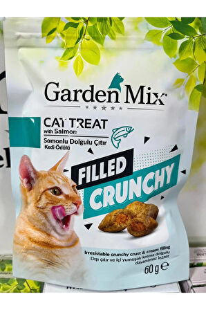 Garden Mix Somonlu İçi Dolgulu Çıtır Kedi Ödülü 60 gr