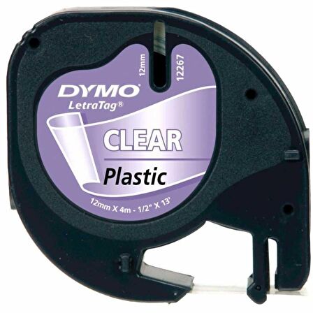 DYMO LetraTag Şeffaf Plastik Şerit 12268 (12mm x 4 metre)