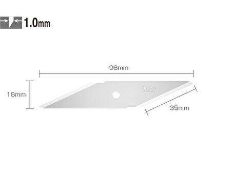 OLFA CKB-1 Çift Yönlü Maket Bıçağı Yedeği (2 li)