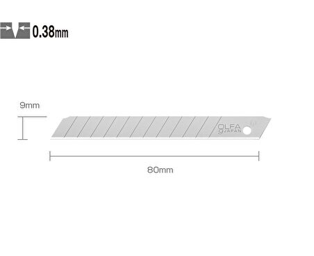 OLFA AB-50 Standart Dar Maket Bıçağı Yedeği (50 li)