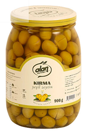 Kırma Yeşil Zeytin 141-160 Cam Kavanoz 900 Gr