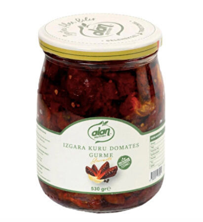 Izgara Edilmiş Kuru Domates Cam Kavanoz 530 GR