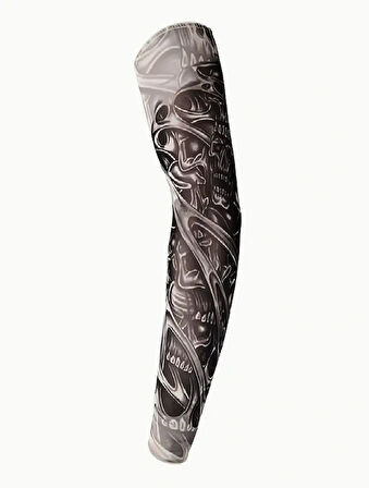 Dövme Desenli Kol Çorabı | Unisex Tattoo Kolluk | Geçici Dövme Etkili Kolluk - Kaymaz