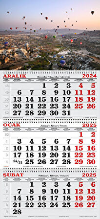  2025 Yılı Gemici Takvimi-Kapadokya ve Balonda Yolculuk