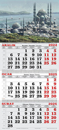 2025 Yılı Gemici Takvimi-Türk-Osmanlı Camii