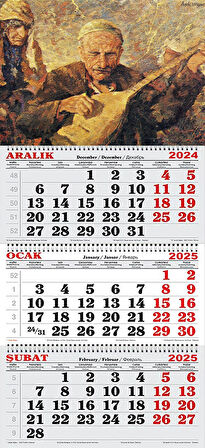 2025 Yılı Gemici Takvimi-Aşık Veysel Tablo