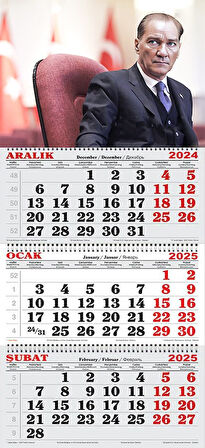 2025 Yılı Gemici Takvimi ---ATATÜRK MAKAM KOLTUĞUNDA