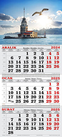 2025 Yılı Gemici Takvimi-Kız Kulesi Ve Martı