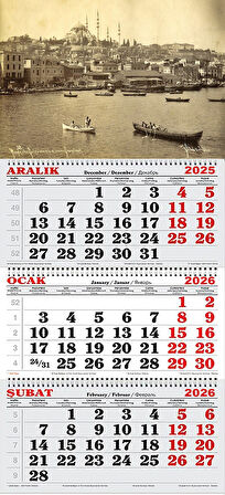 2026 Yılı Gemici Takvimi-Siyah Beyaz Fotolarda İSTANBUL
