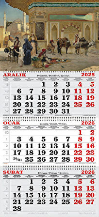 2026 Yılı Gemici Takvimi-3.Ahmet Çeşmesi Yağlı Boya Tablosu