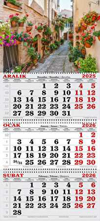 2026 Yılı Gemici Takvimi-Çiçekli Yol Spello/İTALYA