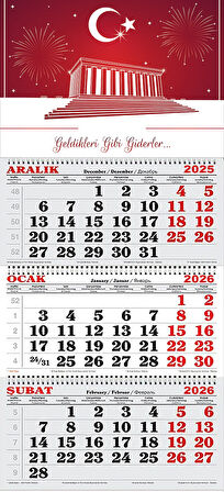 2026 Yılı Gemici Takvimi-Bayrak ,Anıtkabir ve "Geldikleri gibi giderler"