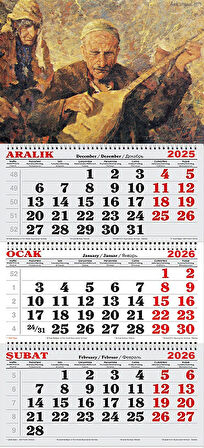 2026 Yılı Gemici Takvimi-Aşık Veysel Tablo