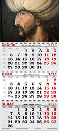 2026 Yılı Gemici Takvimi-Kanuni Sultan Süleyman Portresi