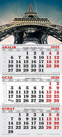2026 Yılı Gemici Takvimi-Eyfel Kulesi