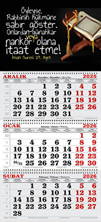 2026 Yılı Gemici Takvimi-İnsan Suresi 24. Ayet