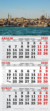 2026 Yılı Gemici Takvimi-Sultan Ahmet Camii ve Boğaz