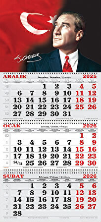 2026 Yılı Gemici Takvimi ---ATATÜRK VE TÜRK BAYRAĞI