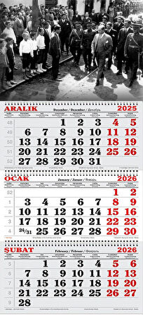 2026 Yılı Gemici Takvimi-Atatürk'ü Karşılayan Öğrenciler