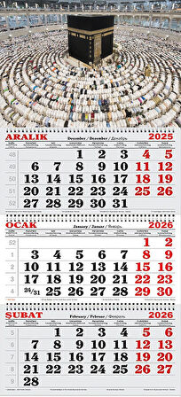 2026 Yılı Gemici Takvimi-Kâbe ve Secde Eden Hacılar