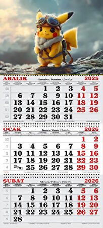 2026 Yılı Gemici Takvimi- Pikachu