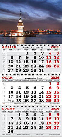 2026 Yılı Gemici Takvimi-Gece Işıkları ve Kız Kulesi