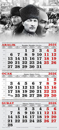 2026 Yılı Gemici Takvimi-Farklı Atatürk Resimleri