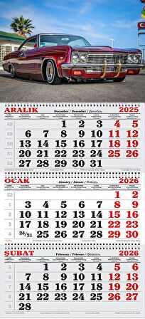 2026 Yılı Gemici Takvimi-Klasik Otomobiller