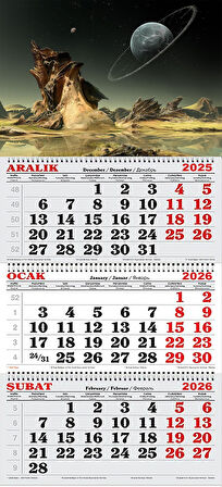 2026 Yılı Gemici Takvimi-Alevilik -Uzaydan Saturn