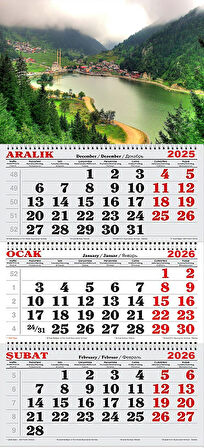 2026 Yılı Gemici Takvimi-Sisli Uzungöl Manzarası